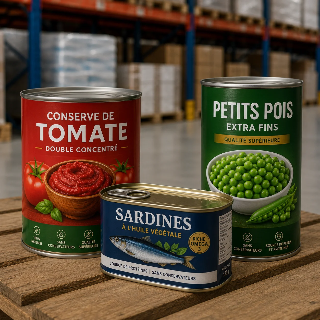 Conserves (Tomate, Poisson)